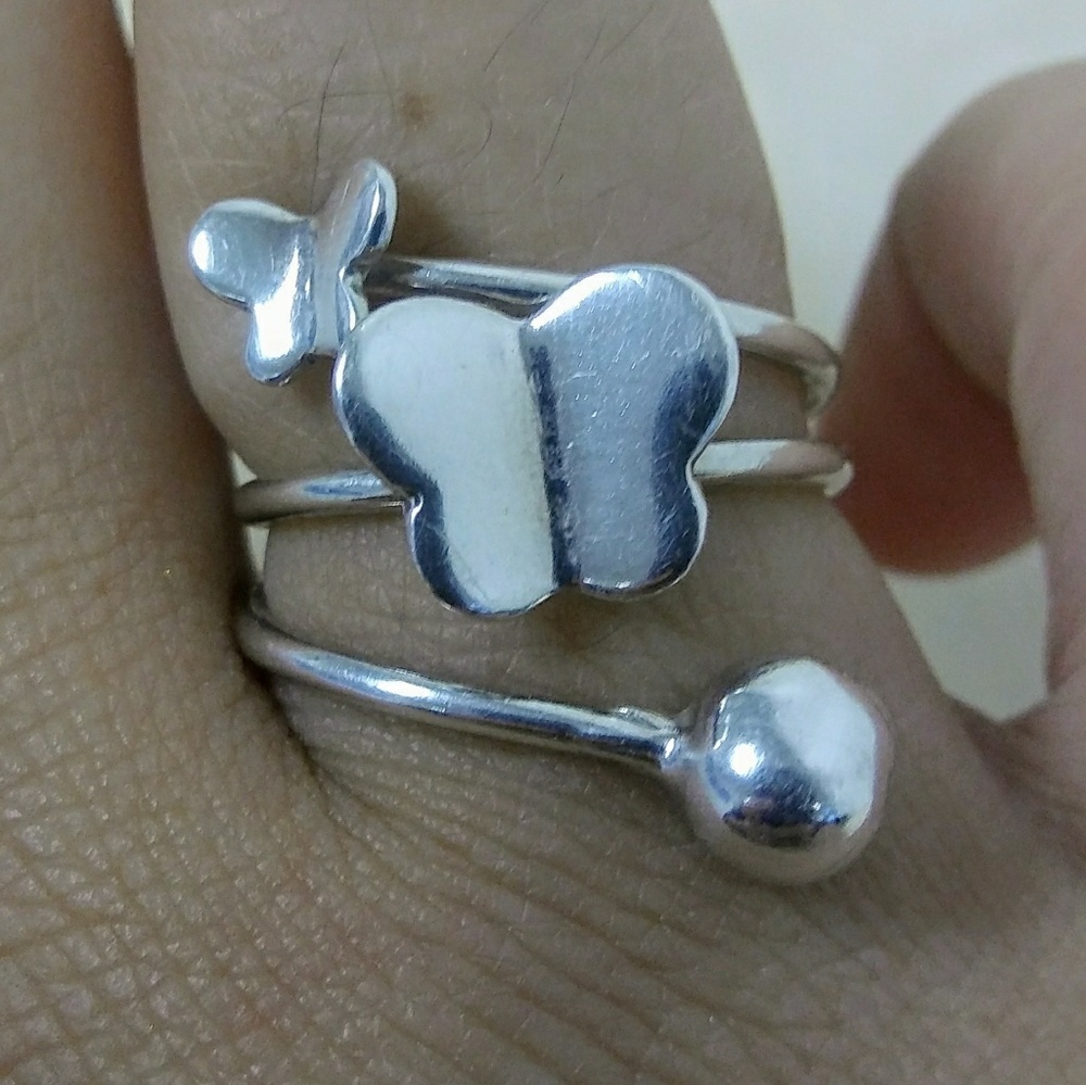Butterfly silver ring - Picture 3 of 4